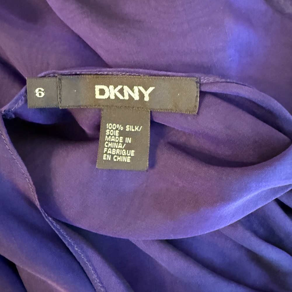 DKNY Deep Purple Silk Fabric